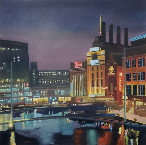 Baltimore Harbor Oil on Canvas 36x36