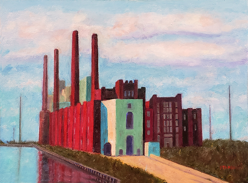 The Old Power Plant Oil on Canvas 12x9